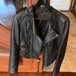 Zara leather jacket size small. Good condition